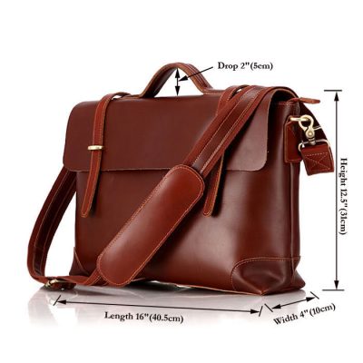 Fashion Leather Messenger Bag-Size