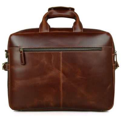 Large Capacity Leather Messenger Bag Briefcase