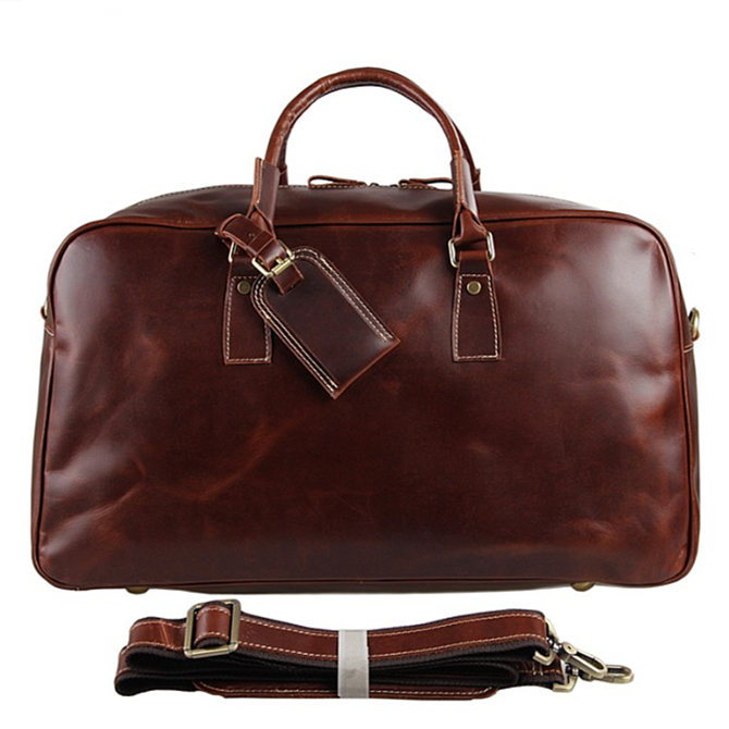 Leather Travel Duffle Bag Luggage Bag