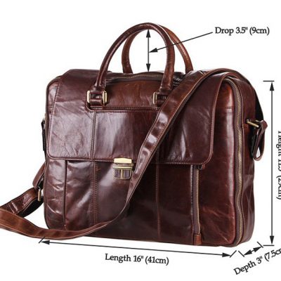 Personality Leather Briefcase-Size