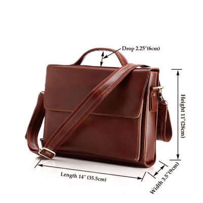 excellent leather messenger bag-size