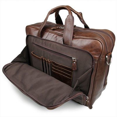 Fashion Leather Laptop Bag-Front
