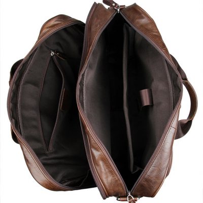 Fashion Leather Laptop Bag-Inside