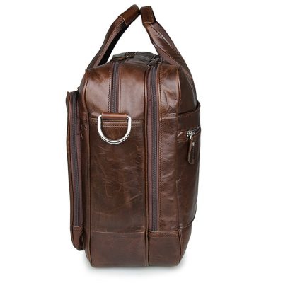 Fashion Leather Laptop Bag-Side