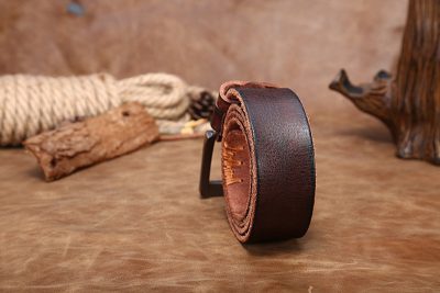 Casual Handmade Leather Belt-Back