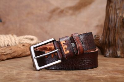 Casual Handmade Leather Belt-Details