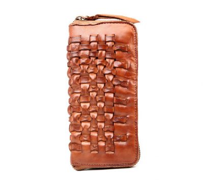 Long Vegetable Tanned Leather Purse-Long