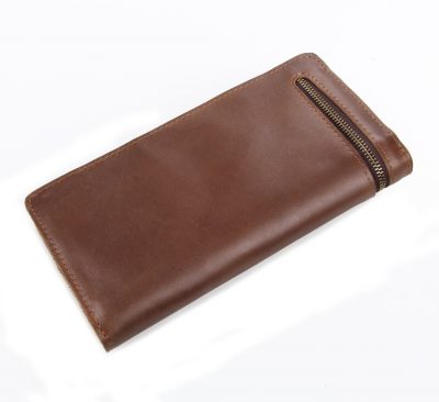 Vintage Style Leather Clutch, Leather Wallet-Back