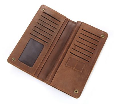 Vintage Style Leather Clutch, Leather Wallet-Inside
