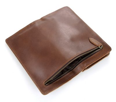 Vintage Style Leather Clutch, Leather Wallet-Pocket