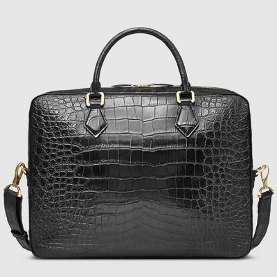 Fashion Crocodile Bag, Luxury Crocodile Briefcase for Men-Back