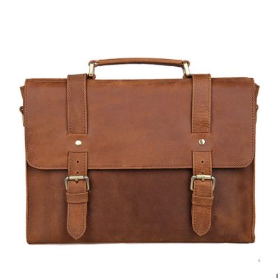 Slim Leather Messenger Bag, Leather Laptop Bag