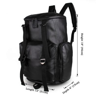 Stylish Urban Leather Backpack-Size