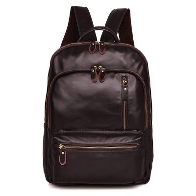 Classic Leather Briefcase Travel Backpack For Men