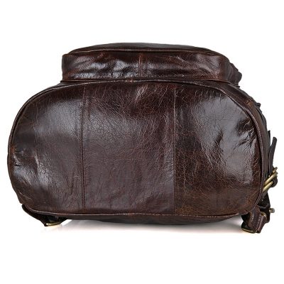 Vintage Leather Travel Backpack For Men-Bottom