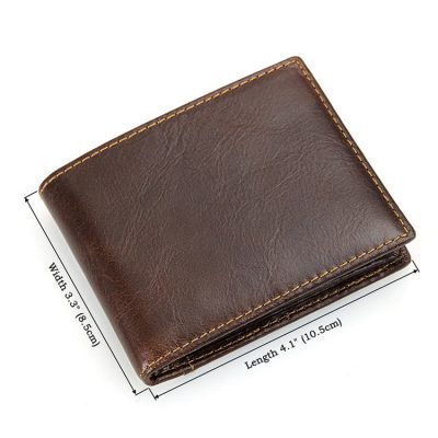 Vegetable Tanned Leather Wallet, Men’s Leather Wallet-Size