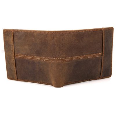 Vintage Leather Wallet, Crazy Horse Leather Wallet-Back