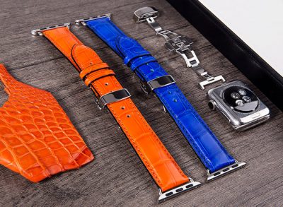 Genuine Alligator & Crocodile leather Apple Watch Bands Straps
